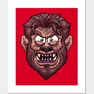 Werewolf Face Posters and Art